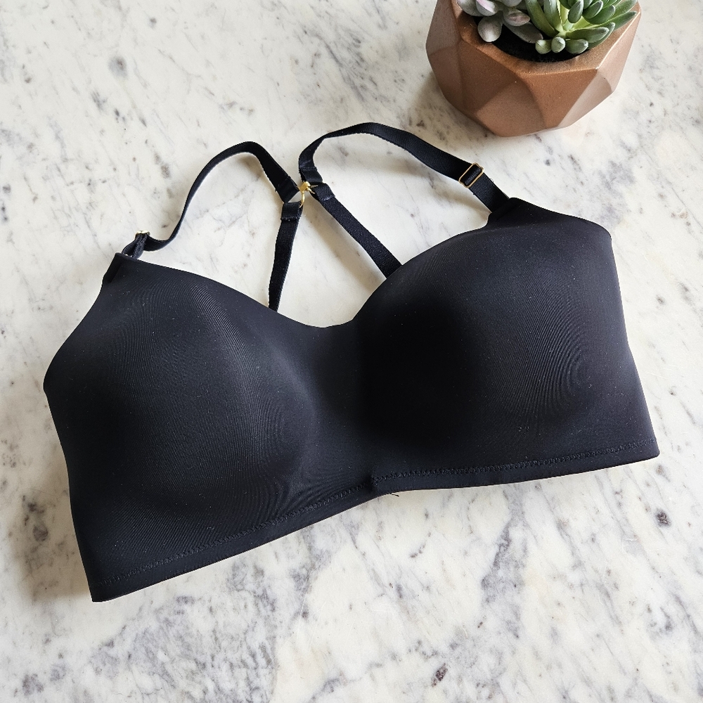 NWOT Lively No Wire Balconette Bra Jet Black